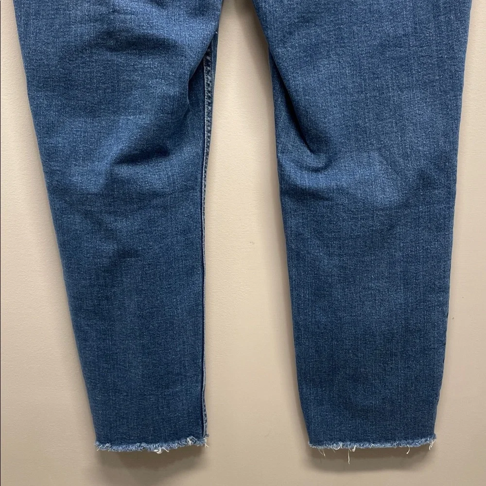 NWOT Gap Vintage Slim Mid Rise Raw Hem Medium Indigo Denim Jeans 34 / 18R